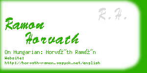 ramon horvath business card